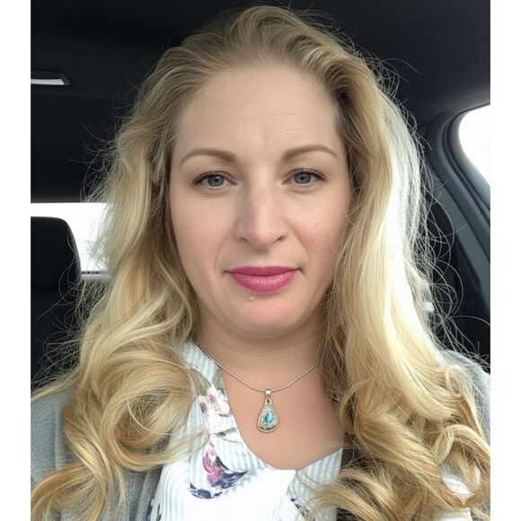 Rare K2 Azurite Necklace Genuine "Blueberry" Jasper Pendant Sterling Silver - Picture 7 of 7